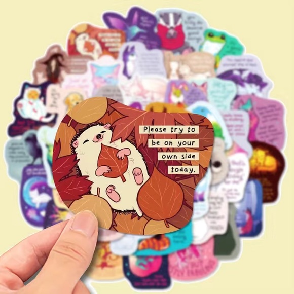 Lot of 50 pieces motivational healing stickers - Picture 2 of 3